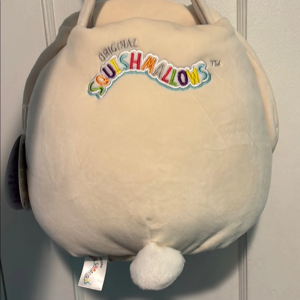 Plush Bunny Pet Toy - Cream and White